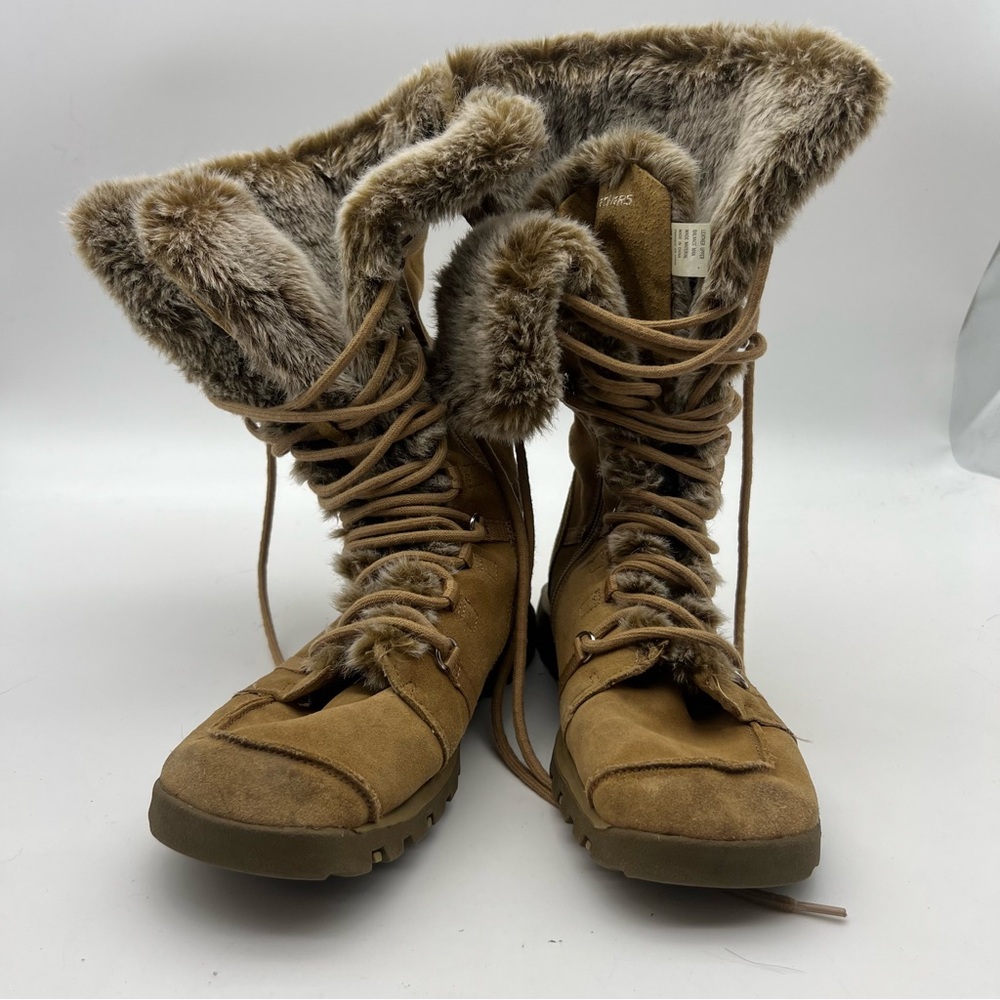 Skechers Tan Fur-Lined Winter Boots